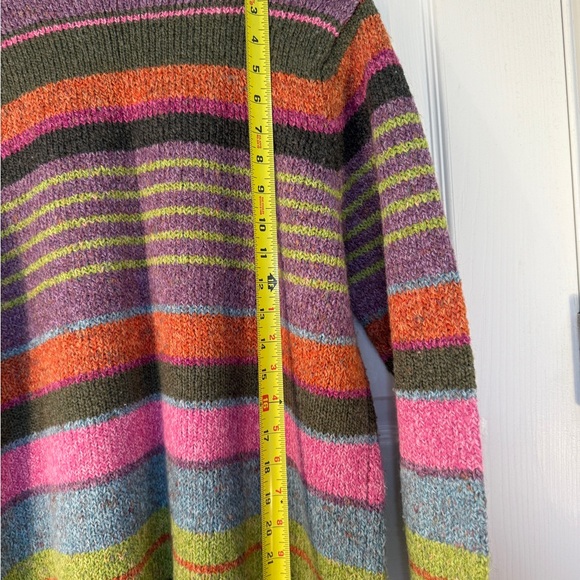 Karen Scott Multicolor Striped Crewneck Sweater - Picture 3 of 5